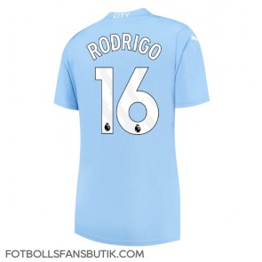 Manchester City Rodri Hernandez #16 Replika Hemmatröja Damer 2023-24 Kortärmad